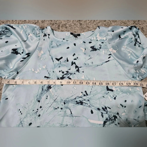 ✨️4/$20. NWT ALFANI Floral Printed Tie-Front Satin Butterfly Sleeve Blouse, S - Picture 10 of 11
